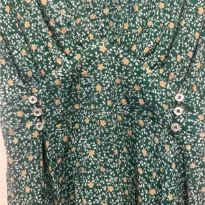 FREE PEOPLE Ditsy Floral Mini Dress‎ in Green size Medium 90s thumbnail 5