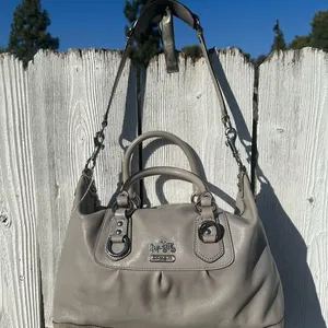 Coach Madison Sabrina 12937 Taupe Pebbled Leather Satchel Crossbody Bag thumbnail 2