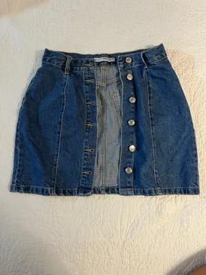 Vintage Alcott denim mini skirt- button down thumbnail 4