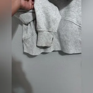 Lululemon Scuba Oversized 1/2 Zip Hoodie Heathered Core Ultra Grey size XS cute thumbnail 7