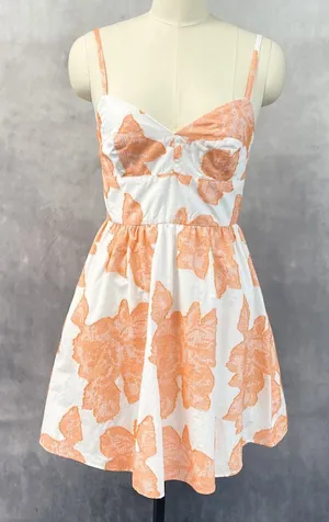 Hutch Womens Floral Fit Flare Dress Size 8 Sweetheart Garden Party Coquette thumbnail 1