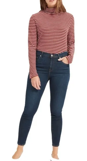 Everlane Blue Medium Wash Authentic Stretch Mid Rise‎ Skinny Jeans Size 23 thumbnail 1