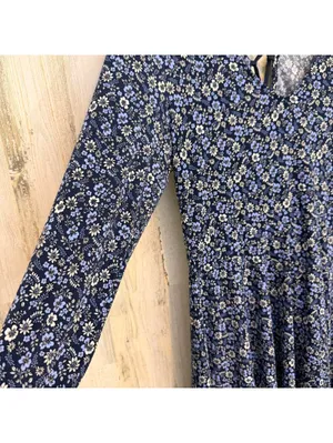 Women's XL Dress Floral Long Sleeve Babydoll Dress (fits smaller) thumbnail 4