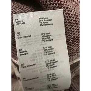 Maje‎ Mademoiselle Bordeaux Windowpane Wool Blend Sweater Cream Burgundy Size 1 thumbnail 7