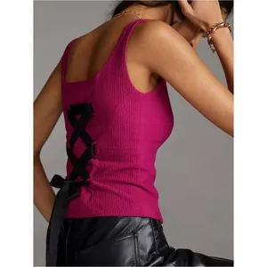 Maeve by Anthropologie Tie-Back Tank Top Pink 1X NWT thumbnail 2