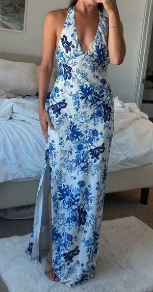 Pepper Mayo Angie Maxi Dress - Serene Sky Floral thumbnail 2