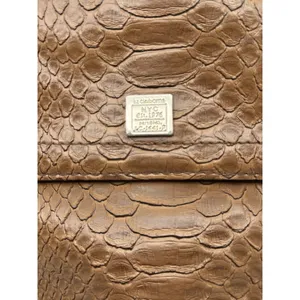 Liz Claiborne Small Purse Crossbody Brown Exotic Reptile thumbnail 4