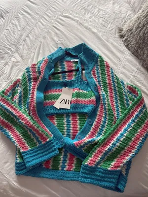 ZARA Knit Two-Piece Colorful Set thumbnail 2