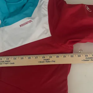 Rossignol Women XL Ski Jacket Red Teal Colorblock Hooded Winter Coat XL Gorpcore thumbnail 11
