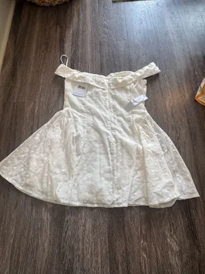 Off-The-Shoulder White Dress Princess Polly thumbnail 5