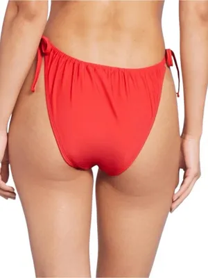 Wild Fable high‎ leg cheeky tie bikini bottoms red size medium thumbnail 2