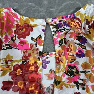 Natural Life Katie Floral Maxi Dress L XL Sleeveless Vibrant Boho Pockets Print thumbnail 10