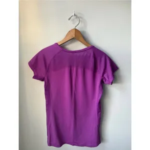 MTA Sport Purple Athletic T Shirt Mesh Workout Top Breathable Short Sleeve thumbnail 2