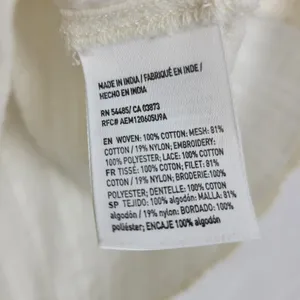 American Eagle Womens Blouse‎ Size Small White Embroidered Flowy Sexy Shoulder thumbnail 2