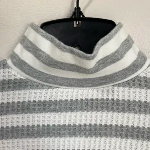 Aerie Blizzard Gray & White Waffle Mockneck Long Sleeve T Shirt Size‎ XS thumbnail 5