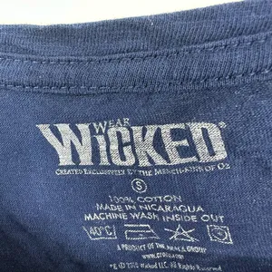 Wicked size small‎ graphic t-shirt blue white green 15th anniversary 100% cotton thumbnail 4