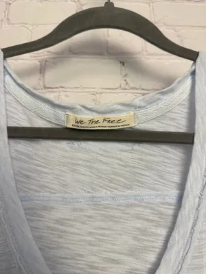 We the free XS light blue long sleeve free people coastal v neck tunic thumbnail 4