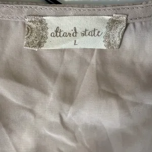 Altar'd State Champagne Satin O-Ring Cutout‎ Maxi Dress Women's Large Boho Glam thumbnail 5