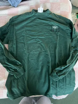NFL Team Apparel Green and black vintage New York Jets long sleeve shirt #NFL thumbnail 1
