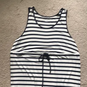 Striped‎ stretch tie waist midi dress thumbnail 2