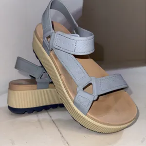 Reef Water Vista Higher Platform Sling Back Periwinkle Tan Sandals Womens Size 7 thumbnail 1