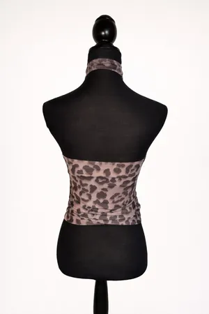  Leopard Print Halter Strapless Top thumbnail 2