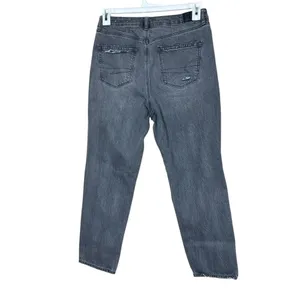 American Eagle Gray Distressed Mom Jeans Size‎ 10 short thumbnail 5