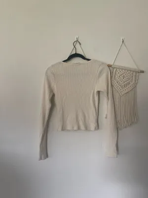Brandy Melville Ribbed Long Sleeve Top thumbnail 3