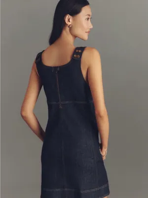 Anthropologie Pilcro Denim Snap-Front Mini Dress XXS thumbnail 2