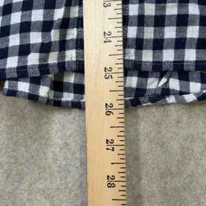 J.Crew Perfect Shirt Navy White Gingham Button‎ Down Long Sleeve Top Sz 6 School thumbnail 7