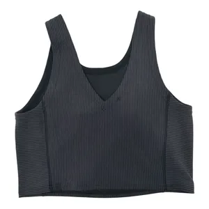 Lululemon Ribbed Softstreme Cropped Tank Top Black Size 8 thumbnail 2