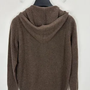 Quince Mongolian Cashmere Full Zip Hoodie Sweater Brown Womens XS NWT thumbnail 11