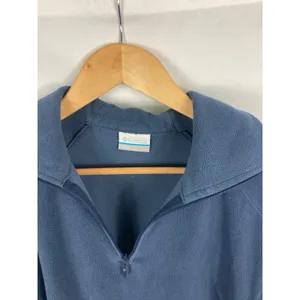 Columbia 1/4 Zip Blue Soft Fleece Sweater Size Large thumbnail 2