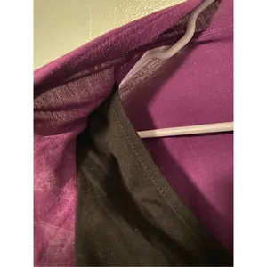 Mix & Co Purple Black Built In Tank Top Short Sleeve Cardigan Size 1X thumbnail 6