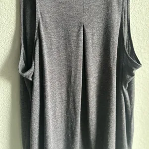 🩶Knox Rose Charcoal Grey and Good Sparkle Embellished V-neck Tank Top thumbnail 6