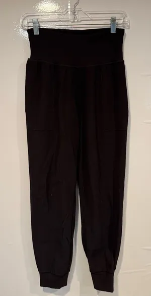 High Waist Black Athleta Salutation‎ Ribbed Jogger Pants thumbnail 1