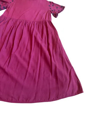 Polagram Stretchy Midi Dress Embroidered Short Sleeve Bohemian Boho Size Small thumbnail 13