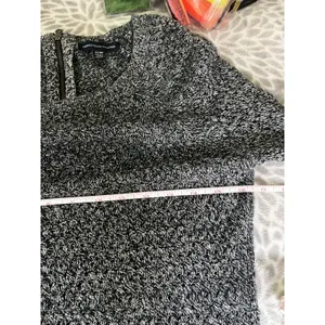 AEO Knit Crew Neck Sweater sz XS Cotton Y2K Grey Gorpcore Preppy Minimalist Fall thumbnail 5