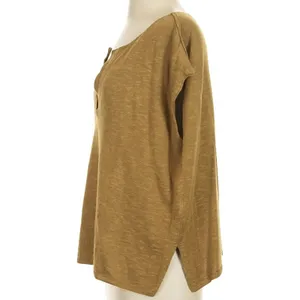 Free-est Free People Mustard Yellow V-Neck Relaxed Top thumbnail 7