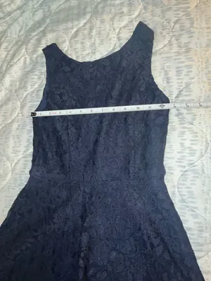 Speechless Navy Floral Lace Fit Flare Dress Juniors XS NWT Wedding Party thumbnail 5