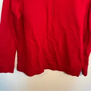 Kim Rogers‎ Women's Size Small Sweatshirt Red Fair Isle Quarter Zip Holiday thumbnail 5