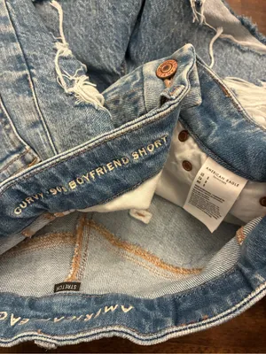 American Eagle Jean Shorts Women’s 0 Denim Curvy 90’s Boyfriend Short Blue thumbnail 2