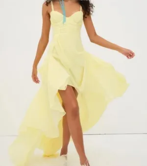 For Love & Lemons Formal Ball Gown June Demi Corseted Tiered Hi Low Princess thumbnail 1