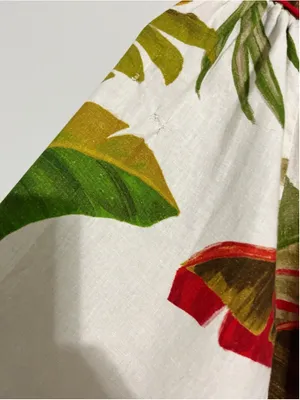 Farm Rio Spring Forest Tropical Vacation Linen Blend Jumpsuit thumbnail 8