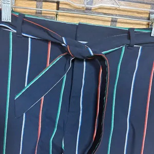 Banana Republic Navy Belted Stripe Shorts Size 10‎ thumbnail 3