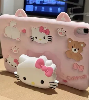 🌸Pink Hello Kitty 3D Silicone Phone Case thumbnail 1