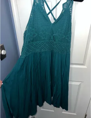 Maurice’s Teal Crochet Trim Dress thumbnail 2