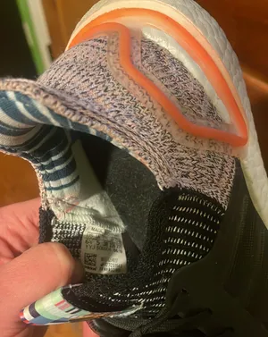 Adidas Ultraboost 19 Black Solar Orange Running Shoes $166 EUC Women's Size 6.5 thumbnail 7