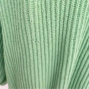 Aerie Beyond Chenille Sweater Fresh Green Ribbed Women's Crewneck Knit Sweater thumbnail 5