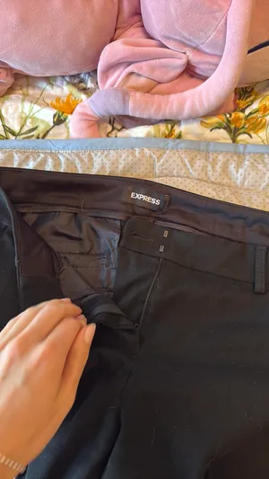 Express Dress Pants Black Columnist Barely Boot Mid-Rise thumbnail 2